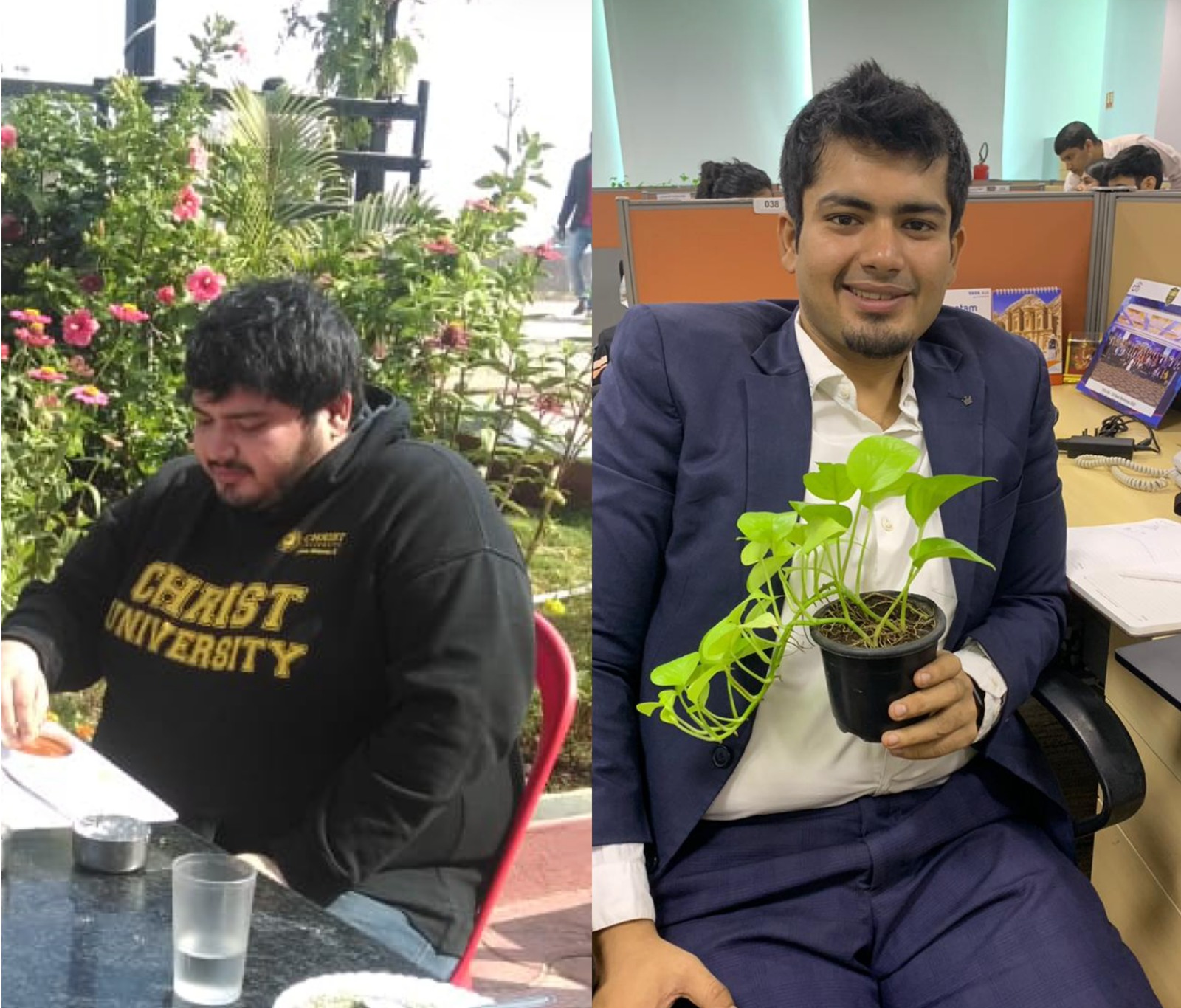 Fitshala founder before and after transformation — lost 61 kilos, maintained for 7+ years
